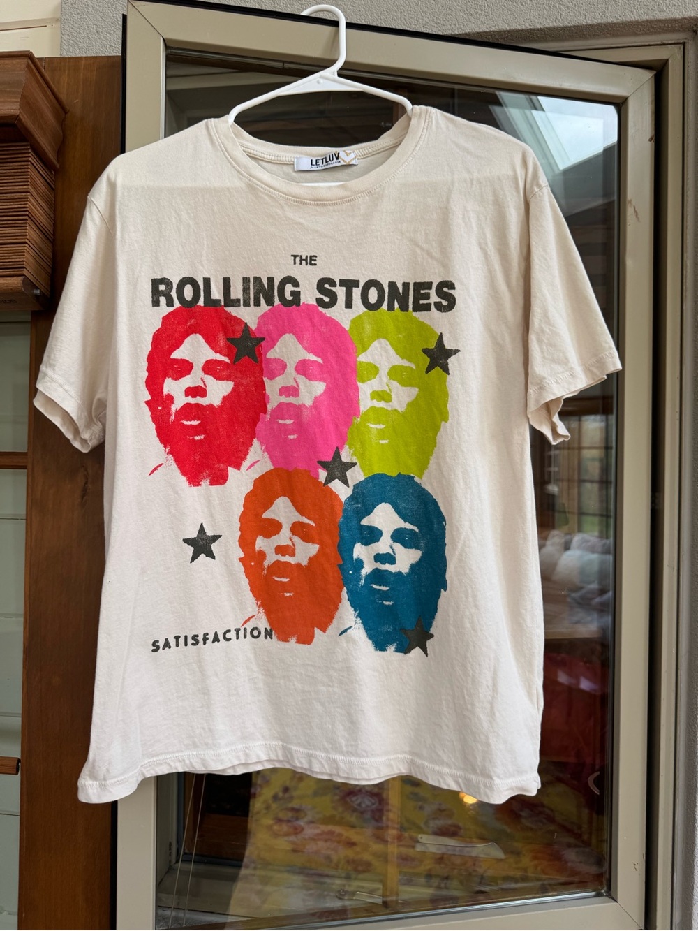 The Rolling Stones Graphic Tee - Multicolor Faces on Cream